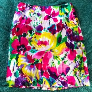 Jones NY Petite Collection Spring Flower Skirt